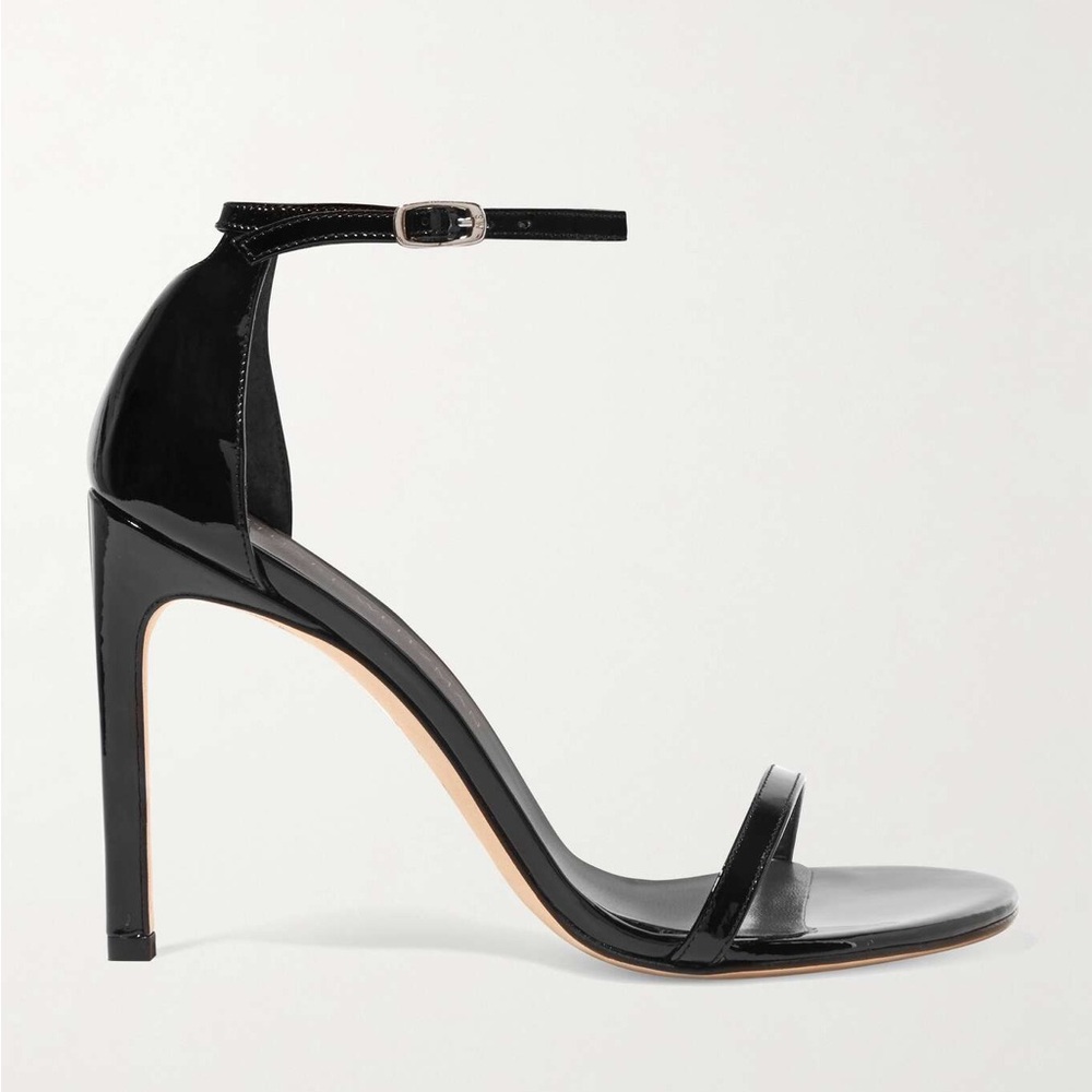 STUART WEITZMAN Black Stiletto Heel Sandals